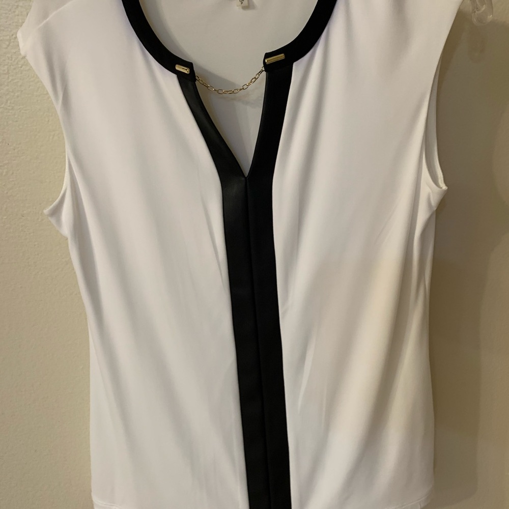 Calvin Klein Work Shirt Blouse Top Women sz Sm